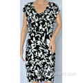 Vestido feminino decote redondo